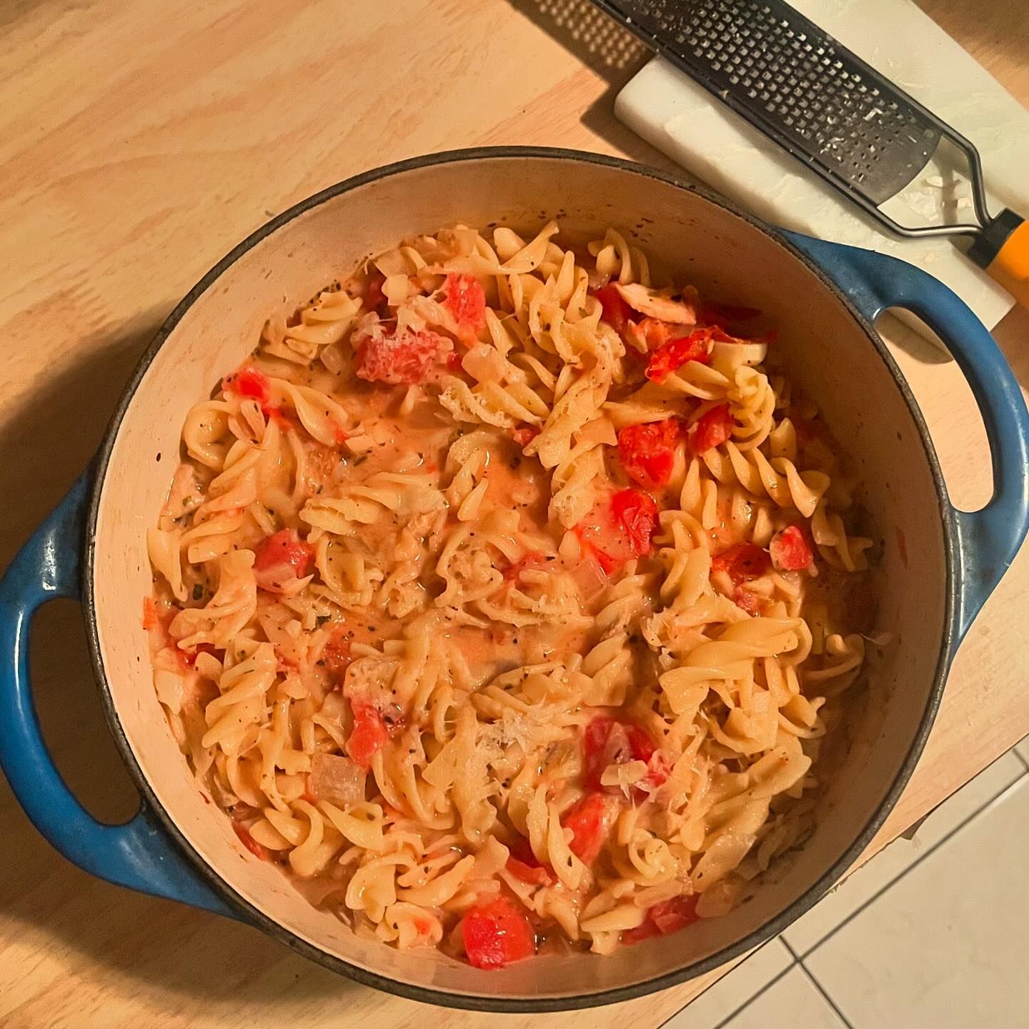 Mackerel & Goat Cheese Creamy Pasta
